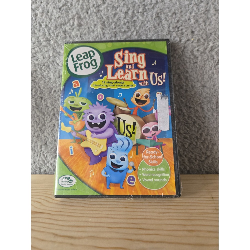 LeapFrog Sing and Learn with Us! DVD 2007 Educational Phonics Short Vowels NEW